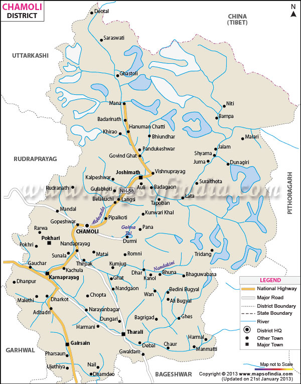 Chamoli District Map